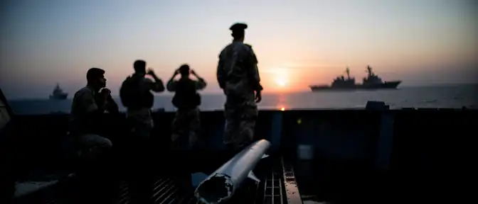 Уничтожение беспилотника MQ-1 силами иранских военных в акватории Ормузского пролива
